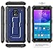 E LV Case for Galaxy Note 4 Case Shock Absorption/HIGH Impact Resistant Full Body Hybrid Armor Protection Defender Case Cover for Samsung Galaxy Note 4 - [Dark Blue/Black]