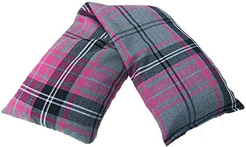 Wheat Heat Pack Cotton Tartan Microwave Wheat Bag Lavender Scented, Cerise