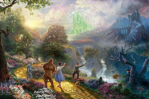 The Period H1155 Thomas Kinkade Dorothy Discovers the Emerald City, (20x30Inch)Only Canvas Oil Painting Home decoration Living Room (Frameless)