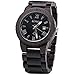 BigBen W109B Wood Men Watch Luminous Pointer Wooden Band Date Wristwatch