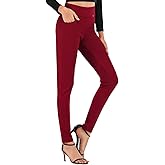 neezeelee Dress Pants for Women Comfort Stretch Slim Fit Leg Skinny High Waist Pull on Pants with Pockets for Work