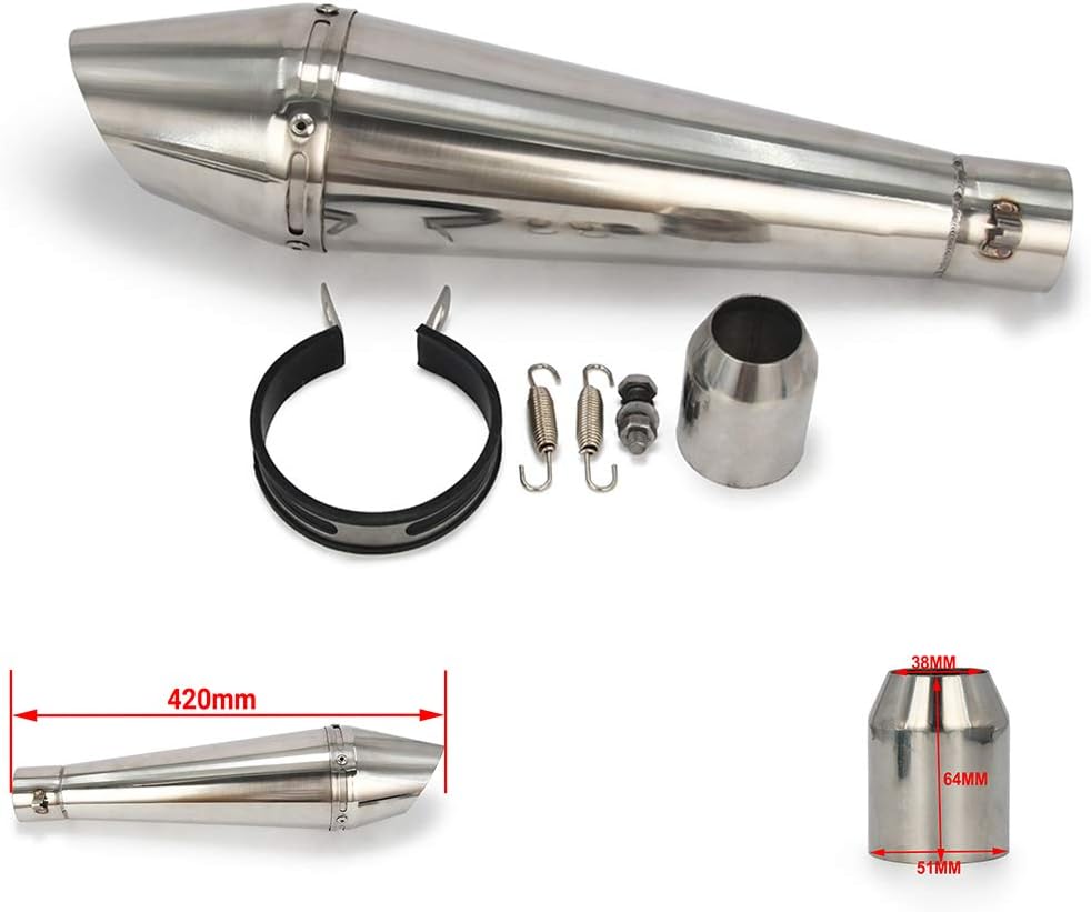 Motorcycle Slip On Exhaust Muffler Universal GP Stainelss