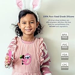 Chew Necklaces for Sensory Kids, Silicone Chewy