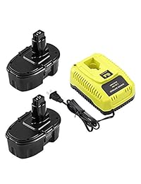 2 paquetes de repuesto para baterías Dewalt 18 V y DC9310 para baterías Dewalt 7,2 V 9,6 V 12 V 14,4 V 18 V Ni-Cd Ni-Mh