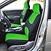 FH Group Car Seat Covers Full Set Cloth - Universal Fit Automotive Seat Covers, Low Back Front Seat Covers, Solid Back Seat Cover, Washable Car Seat Cover for SUV, Sedan and Van Green