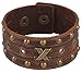 Hamoery Men Leather Bracelet Punk Braided Rope Alloy Bracelet Bangle Wristband