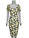 TAM WARE Women's Sweetheart Short Sleeve Midi Dress TWCWD053-KHAKIYELLOW-US M