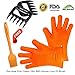 ANGKOR LIVING Best Silicone BBQ Gloves Set - Heat Resistant Grilling Gloves / Oven Mitts, Meat Shredder Bear Claws and Basting Brush for Cooking, Grilling, Baking and Barbecue