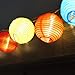 24 Multi Color Lantern String Lights : Indoor Outdoor Mini Nylon Weather Resistant Lighting, Extra Long 16ft With Remote Control, Connectable up to 3 Sets, Bonus Hanging Hooks & Remote Control