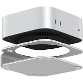 AKKYAJAURE Mac mini Dock Stand, Aluminum Desktop Stand Mount for Mac mini M4/M5/M6, Improved Cooling, Easy Power Button Access &amp; Desk Organization &ndash; Essential Mac mini Accessories