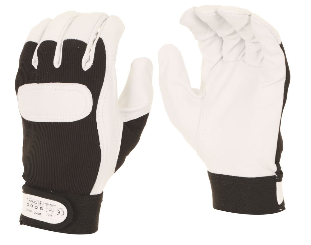 Beeswift DGVCL DRIVERS GLOVE CUFF L,White/Black