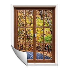 Wall Paper Small Wall Mural Beautiful Scenery Out of The Window Wall Art Removable Wall Decoration for Bedroom Living Room - 24x32 inches