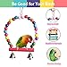 Bird Parrot Toys - Bird Hanging Shredding Swing Chew - Birds Ladder Bell Toys for Conure, Parakeets, Mynah, Cockatiel Macow, Coconut Bird, Love Birds