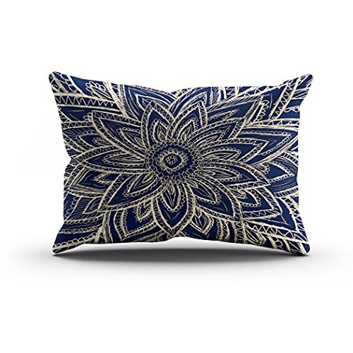 navy rectangle throw pillow