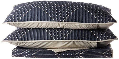 INK+IVY II13-565 Pomona 3 Piece Coverlet Mini Set, King/California King, Navy