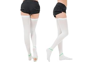 SAGRY Ted Hose Compression Stockings - Anti Embolism Compression Stockings - Thigh High Compression Socks for Women and Men - 15-20 mmHg Compression Ted Hose with Inspect Toe Hole
