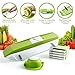 Mandoline Slicer+Peeler, Kitchen Vegetable Slicer Vegetable Grater Vegetable Cutter Julienne Slicer Potato Slicer Food Slicer Cheese Chopper Veggie Cutter for Cucumber With 5 Interchangeable Blades
