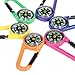 PROLOSO 36 Pack Carabiner Compasses for Kids Assorted Colors Belt Clips School Prizes Party Favors