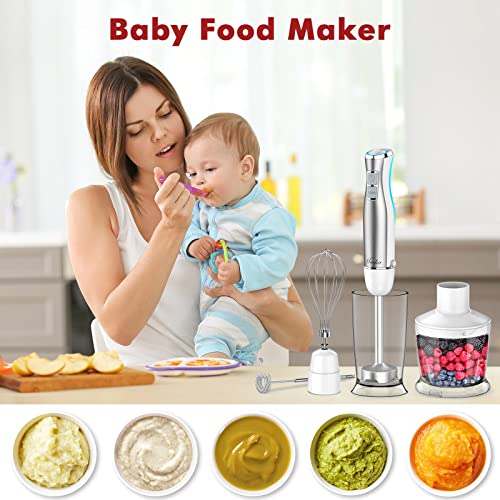 MOOKA Hand Blender, 5in1 MultiPurpose Immersion Blender, 1100W 12