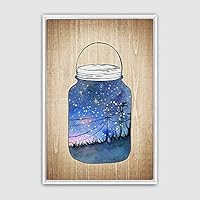 Framed Canvas Wall Art Bottle and Bulb Canvas Prints Home Artwork Decoration for Living Room,Bedroom - 16x24 inches