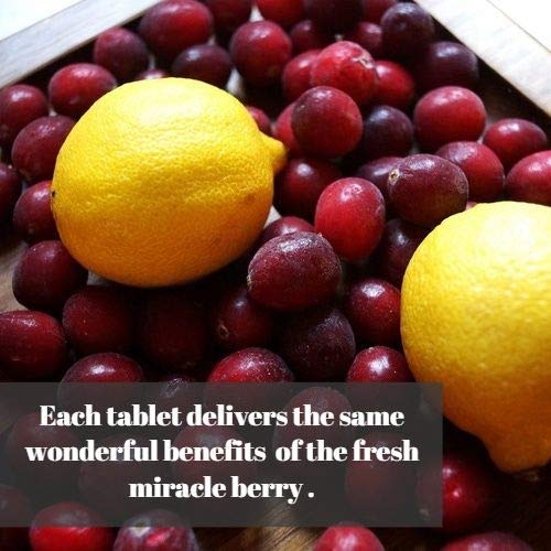 MiralandBerry Miracle Fruit Tablets, Miracle Berry Tablets, 20 Count, Turns Sour Foods to Sweet