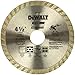 DEWALT Diamond Blade for Masonry, Dry Cutting, Continuous Rim, 7/8-Inch Arbor, 4-1/2-Inch (DW4725) primary