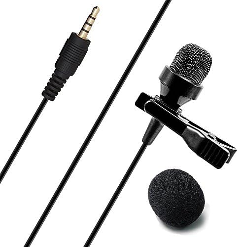 iCart USA Omni Directional Lavalier Condenser Smartphone Microphone with Wind Muff and Lapel On Clip for iPhone, iPod, iPad, Android, Samsung, HTC, LG. High Quality microphone for Audio Recording