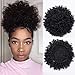 Synthetic Short Afro Kinky Curly Pony Tail High Puff Afro Ponytail Drawstring Ponytail (Black-1b)