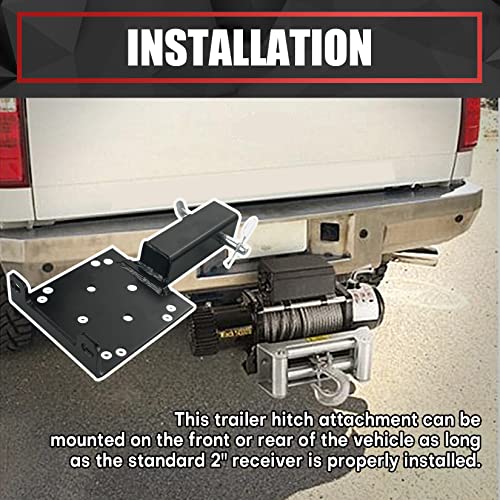 Trailer Hitch Winch Mount Plate 2 Receiver Hitch Winch Mount For Atv Utv Suv Truck Pickup Winch Mount Fy Sp