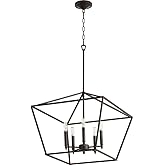 Quorum 644-5-86 Transitional Five Light Entry Pendant from Gabriel Collection in Bronze/Dark Finish,