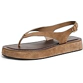 COACH Women's Sculpted C Platform Suede Thong Sandals