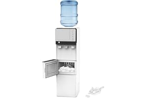 IKT Hot and Cold Water Cooler Dispenser with Ice Maker for 5 Gallon Bottle 27 lbs in 24 hrs with Night Light Child Safety Loc
