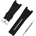 JETHENG Men's Rubber Strap for 32mm Diesel DZ1215 DZ1216 DZ1273 DZ1282 DZ1430 DZ4246 DZ4247 DZ1453 DZ4286 DZ4287 DZ4288 Ladies outdoor work waterproof silicone watch band wrist strap buckle