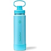 ThermoFlask 24 oz Double Wall Vacuum Insulated Stainless Steel Water Bottle with Spout Lid, Vivid Blue
