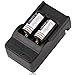 EaseBuy 2pcs 16340 Lithium Batteries CR123A Rechargeable Batteries Camera Batteries with 16340 Battery Charger