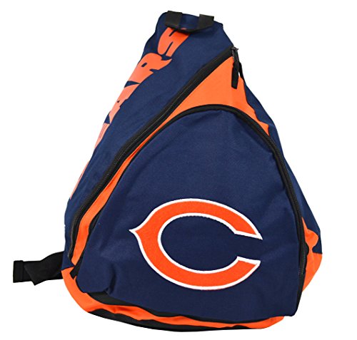 Concept One Accessories Official National Football League Fan Shop Authentic Sling Back NFL Back Sack Backpack with laptop pocket (Chicago Bears)