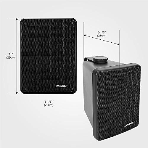 Kicker KB6B 2-Way Full Range Indoor Outdoor Speakers (Pair) Weatherproof Speakers for Patio Sunroom Garage Poolside in… - Image 3