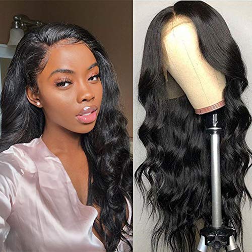 Human-Hair-360-Lace-Frontal-Wigs-14-Inch-Brazilian-Virgin-Lace-Front-Wigs-Human-Hair-Pre-Plucked-With-Baby-Hair-For-Black-Women-Natural-Black-Color14-inch-150-Density