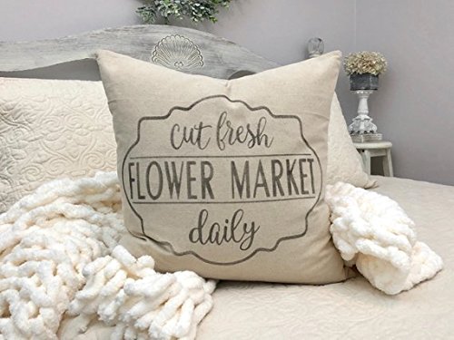 Amazon Com Pillow Cover Flower Market Fresh Flower Market Pillow