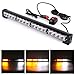 GES 16 LED Flashing LED Lights, 18 Inch Emergency Vehicle Light 7 Flashing Modes Flash Lights, Warning Traffic LED Light for Car Truck (White and Yellow)