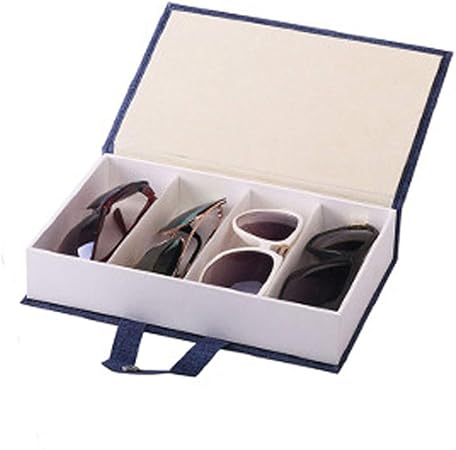 Caja de Almacenamiento para la Gafas , La moda portátil en forma de libro 4 ranuras de