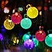 DecorNova 907030 20 Feet 30-LED Outdoor Fairy Solar Powered Globe String Lights, 19.7 ft, 5 Colors