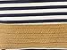 AmyHomie　Large size straw striped canvas beach bag, zip pocket travel bag, Christmas gift,Beach Bag Canvas Tote