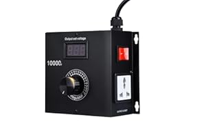 LeuMuas 10000W AC Variable Speed Controller 120V-220V 15A , Fan Speed Controlle Motor Speed Controller Fit for Electric Motor Router Rheostat, Variable Voltage Regulator