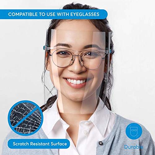 (50Pack) Face Shield Glasses Face Shield Face Shield With Glasses