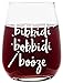 Make Em Laugh Funny Stemless Wine Glass - Bibbidi Bobbidi Booze - Perfect Gifts for Friends and Loved Ones, Funny Wine Glass Prints