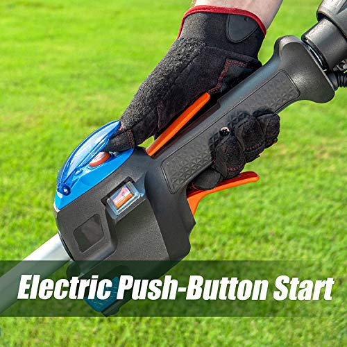 LawnMaster NPTGCP2517B NoPull Gas String Trimmer With Electric Start