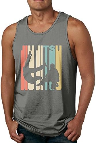Newfood Ss Vintage Style Jiu Jitsu Men's ComfortSoft Tank Top Tshirt DeepHeather