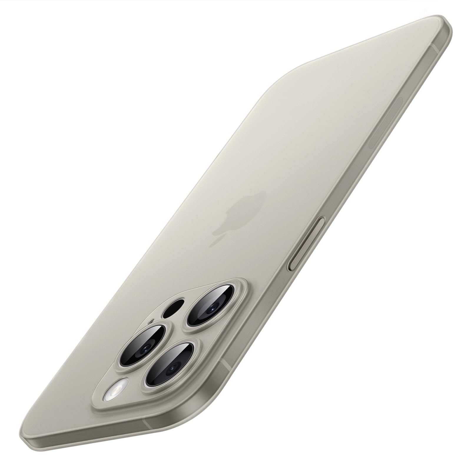 Photo 1 of JETech Ultra Slim Case for iPhone 15 Pro 6.1-Inch, Camera Lens Cover Full Protection, Lightweight Matte Finish PP Hard Minimalist Case, Support Wireless Charging (Natural Titanium)