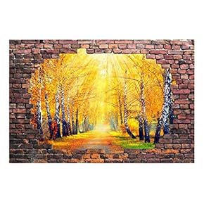 Wall26 - Beautiful Road with Fallen Leaves - Canvas Art Wall Decor - 66"x96"
